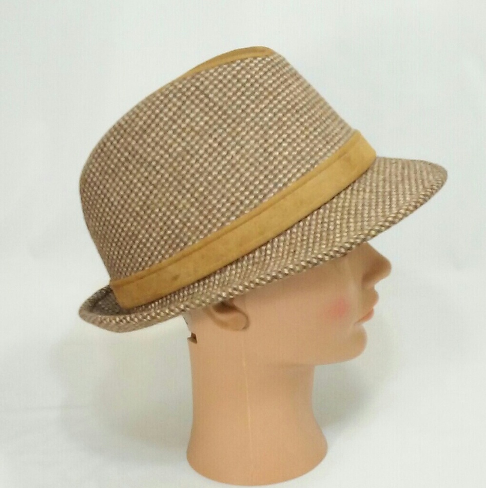Trilby Dobbs Fifth Avenue Feodora Hat Tweed Suede